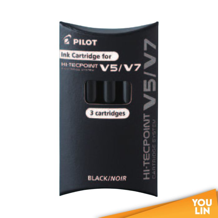 PILOT Bxs-Ic Ink Cartridge For Bxc - V5/V7 3Pcs/Pkt - Black