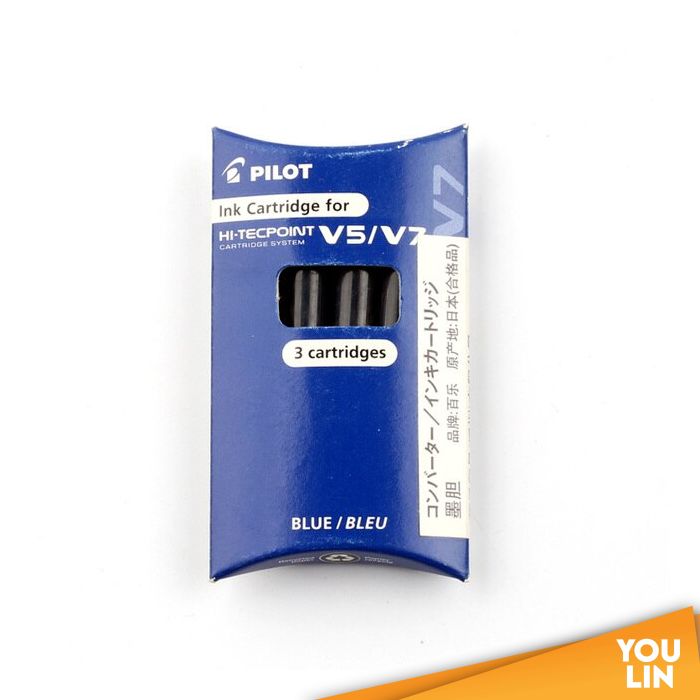 PILOT Bxs-Ic Ink Cartridge For Bxc - V5/V7 3Pcs/Pkt - Blue