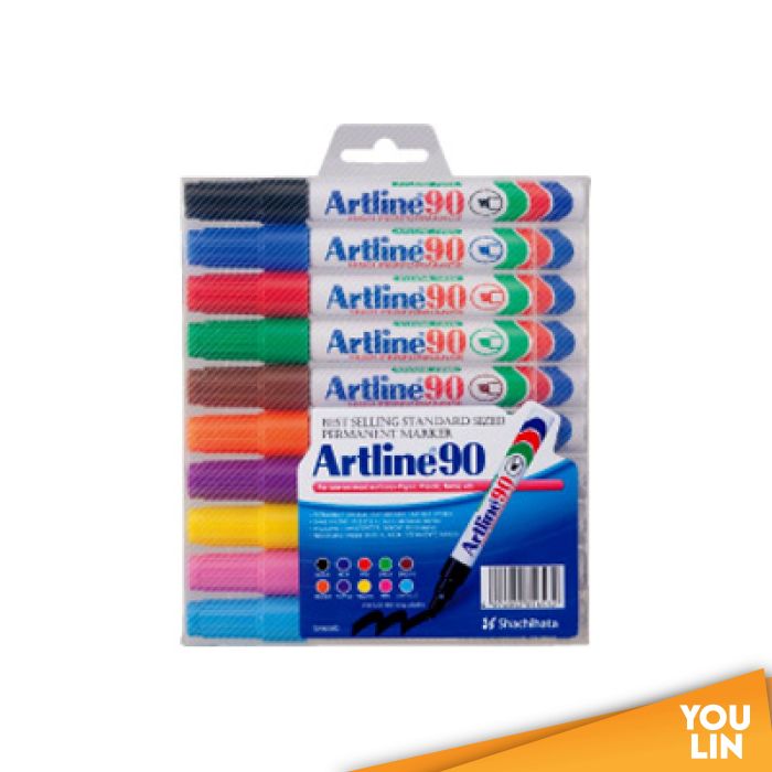 Artline 90 Permanent Marker Pen 2.0-5.0mm 2'S - Black