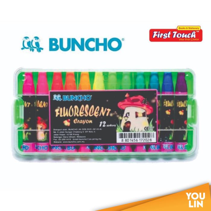 Buncho Fluorescent Crayon 12 Colour