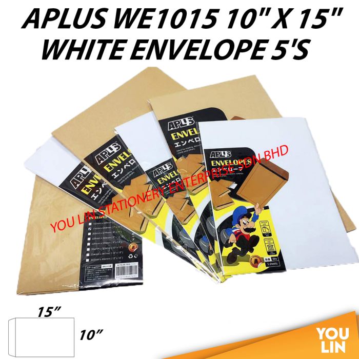 APLUS WE1015 10" X 15" White Envelope 5'S