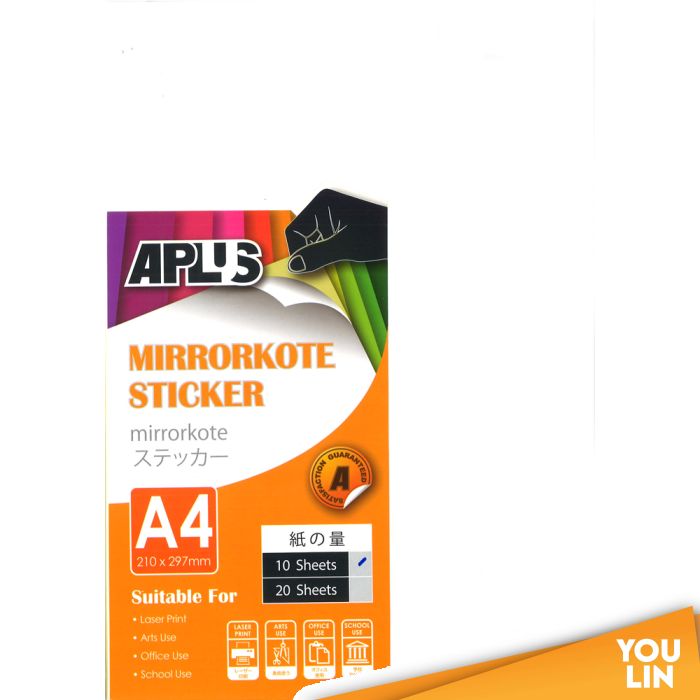 APLUS A4 Mirorkote Sticker 10'S