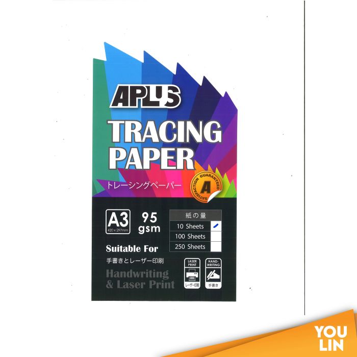 APLUS A3 95GM Tracing Paper 10'S