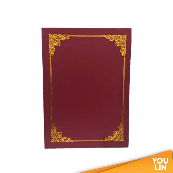 APLUS CH433 A4 Certificate Holder - Hard (Maroon)