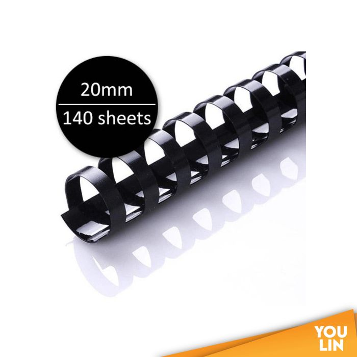 APLUS 20mm Binding Comb - Black 100'S