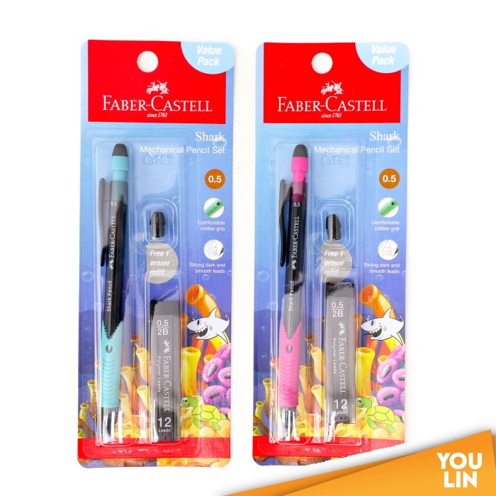 Faber Castell 130013 0.5MM Shark M/Pencil + 1 Tube Lead