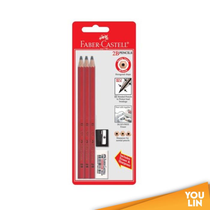 Faber Castell 132306-2B B/C Of 6 Pcs