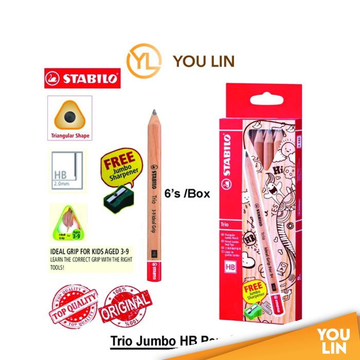 STABILO 362 HB6P1 Trio Jumbo Hb Pencil