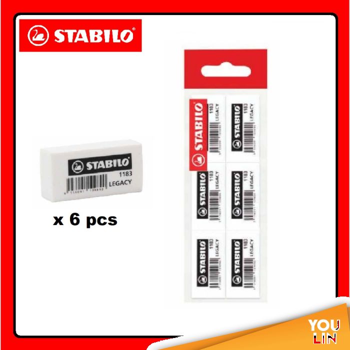 STABILO 11836 Student Pvc Eraser (PACK OF 6)