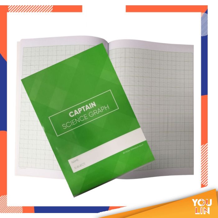 Captain 80GSM Science Graph Exercise Book 80PG 