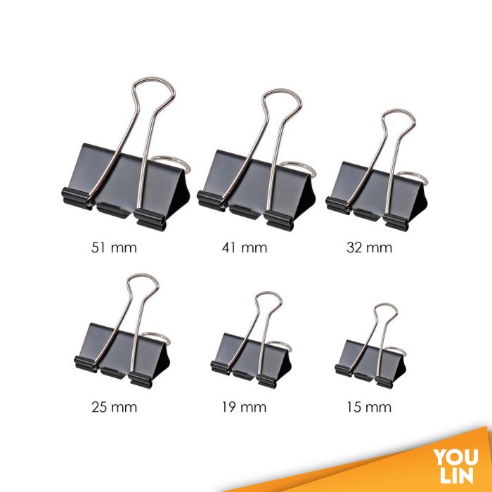 APLUS BC-0015 15mm Binder Clip 12pc/box