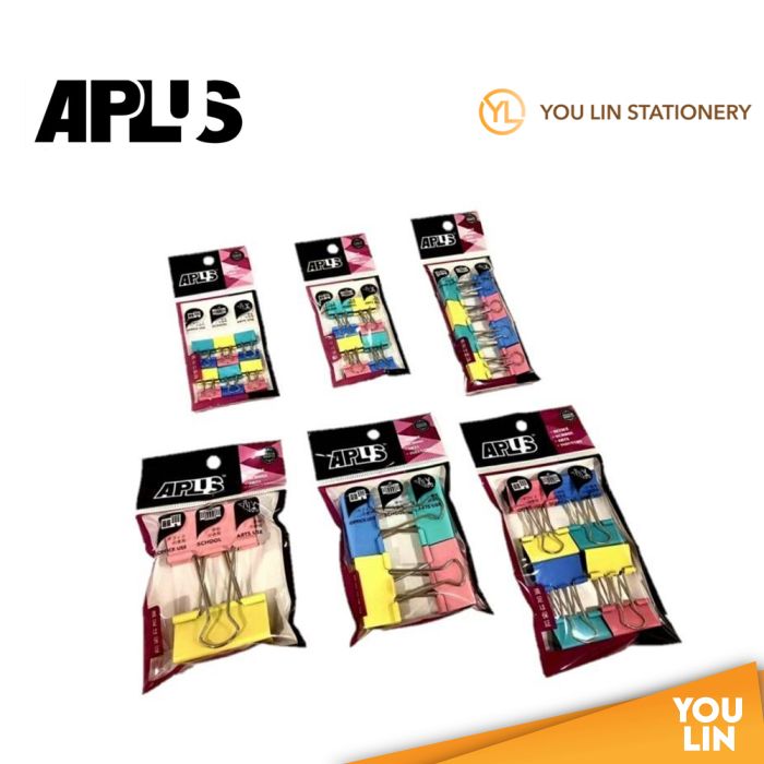 APLUS CBC-5102 51mm Colour Binder Clip 2'S 