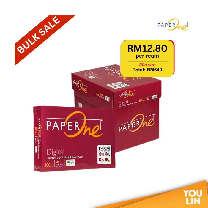 PaperOne A4 80gsm Digital - Carbon Neutral P1D 500's x 50ream