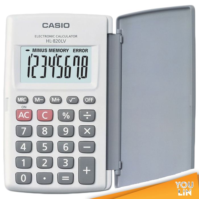 Casio Calculator 8 Digits HL-820LV With Cover Suitable