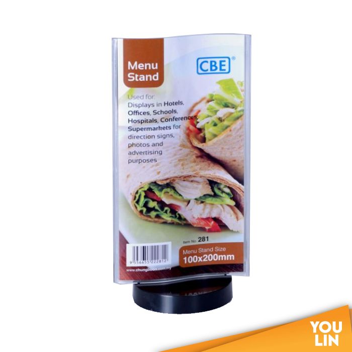 CBE Menu Stand Curved Shape (281)