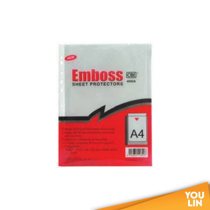 CBE 406A A4 Emboss Sheet Protector 10's