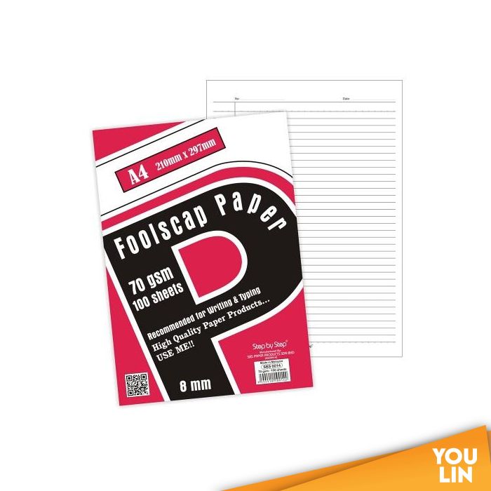 SBS 0014 A4 70GM SINGLE FOOLSCAP PAPER 100'S