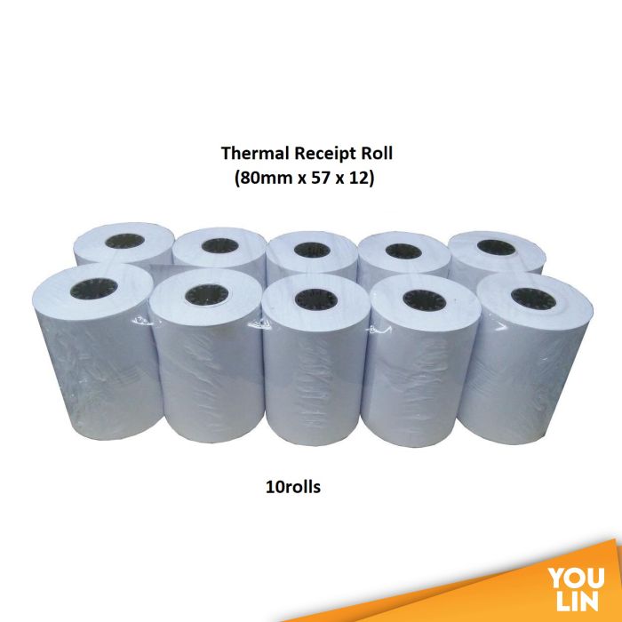 Thermal Receipt Roll 80mm x 57 x 12